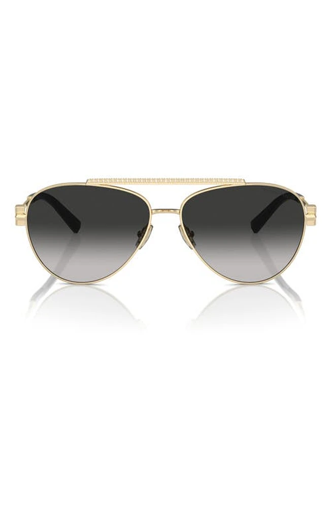 Tiffany & Co. 59mm Gradient Pilot Sunglasses in Pale Gold at Nordstrom