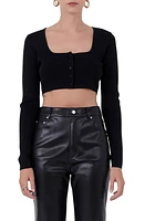 Endless Rose Rib Crop Top Black at Nordstrom,