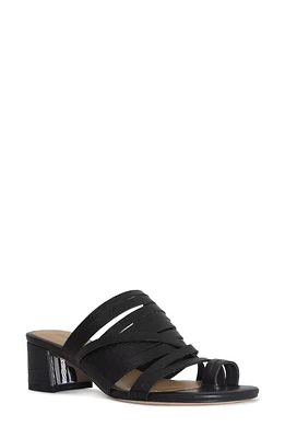 Donald Pliner Strappy Block Heel Sandal Black at Nordstrom,