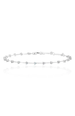 Crislu Cubic Zirconia Station Bracelet in Platinum at Nordstrom