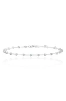 Crislu Cubic Zirconia Station Bracelet in Platinum at Nordstrom