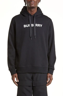 burberry Ansdell Logo Graphic Hoodie Black at Nordstrom,