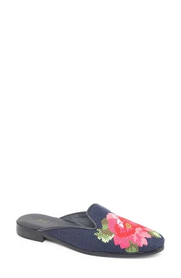 ByPaige Floral Needlepoint Mule Navy at Nordstrom,