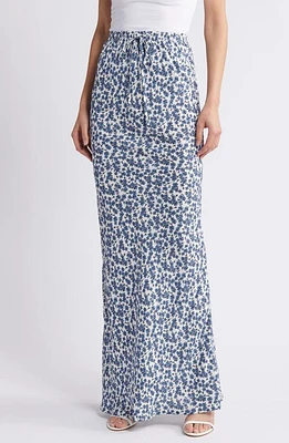 Faithfull the Brand Menton Floral Maxi Skirt Leilani Print/Mid Blue at Nordstrom,