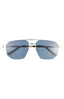 Cartier 60mm Polarized Pilot Sunglasses in Silver at Nordstrom