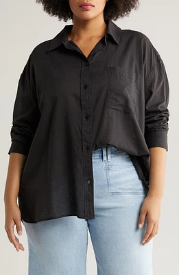 Treasure & Bond Voile Boyfriend Shirt at Nordstrom,