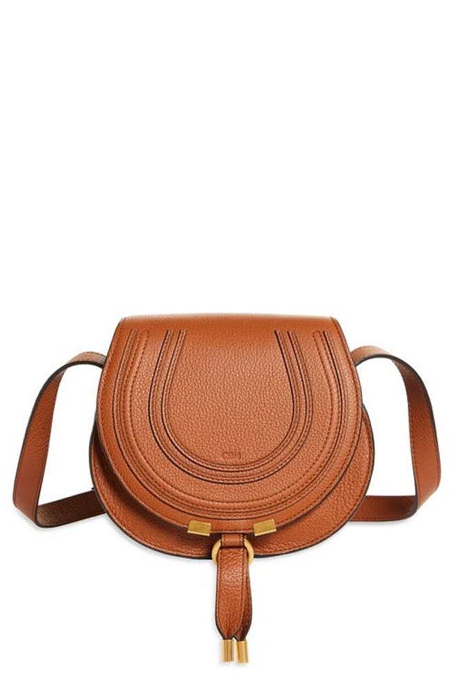 Chloé Small Marcie Leather Crossbody Bag in Tan at Nordstrom