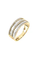 Bony Levy Gatsby Mixed Diamond Wide Band Ring in Yellow Gold/Diamond at Nordstrom, Size 6.5