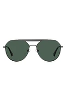 Polaroid 57mm Polarized Aviator Sunglasses in Dark Ruthen/Green Polarized at Nordstrom