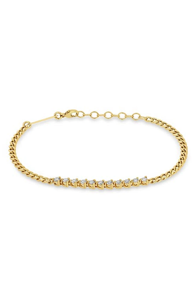 Zoë Chicco Diamond Tennis Bracelet in Yellow Gold at Nordstrom, Size 7