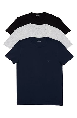 Emporio Armani 3-Pack Assorted Cotton Crewneck T-Shirts Gray/Black/Navy at Nordstrom,