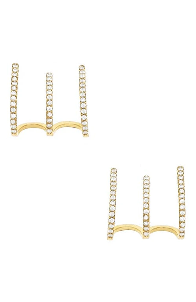 Ettika Crystal Ear Wrap Stud Earrings in Gold at Nordstrom