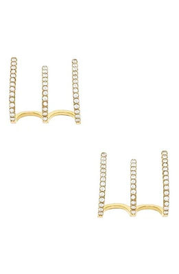 Ettika Crystal Ear Wrap Stud Earrings in Gold at Nordstrom