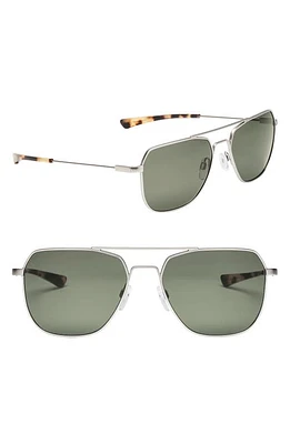 Electric Rodeo 54mm Polarized Aviator Sunglasses in Matte Silver/Grey at Nordstrom