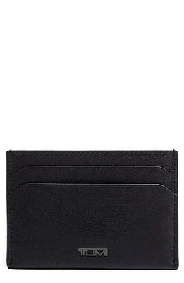 Tumi Leather Money Clip Card Case in Black Texture at Nordstrom