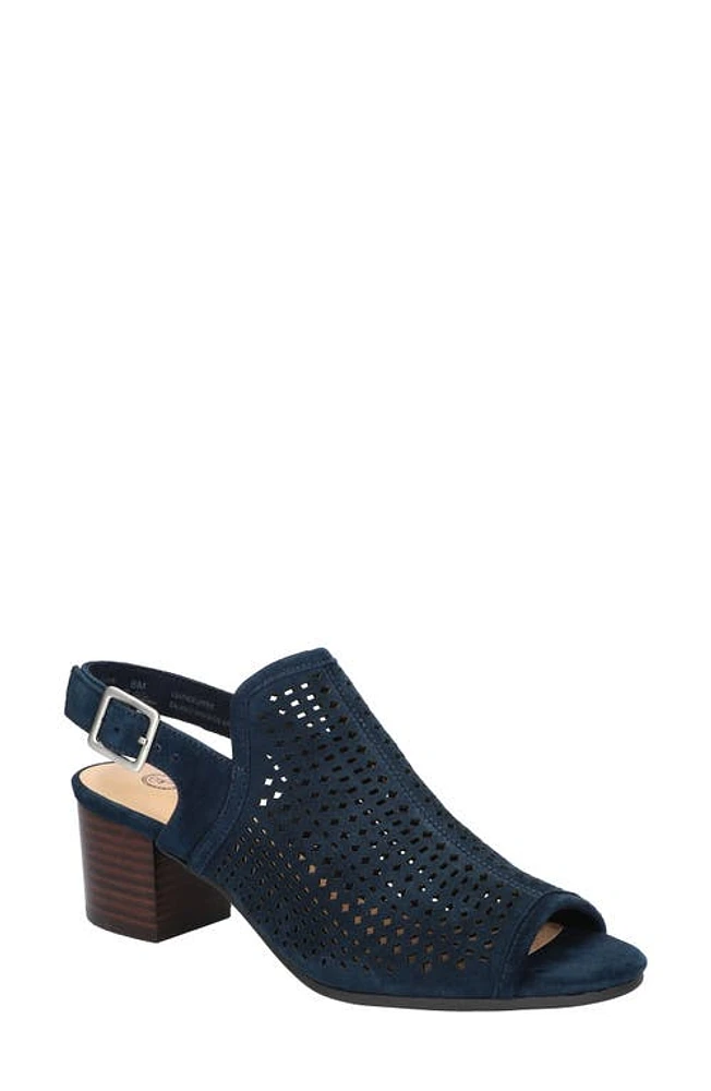 Bella Vita Emmalyn Sandal Navy Suede Leather at Nordstrom,