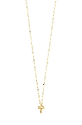 Bony Levy 14K Gold Textured Cross Pendant Necklace in 14K Yellow Gold at Nordstrom, Size 18