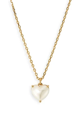 Kate Spade New York my love birthstone heart pendant necklace in Pearl at Nordstrom