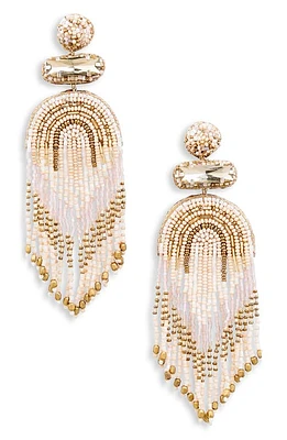 Deepa Gurnani Ishani Beaded Drop Earrings in Champagne at Nordstrom