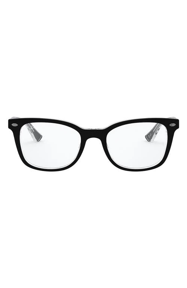 Ray-Ban 53mm Optical Glasses in Black at Nordstrom