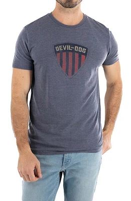 Devil-Dog Dungarees Shield Graphic T-Shirt Heather Navy at Nordstrom,