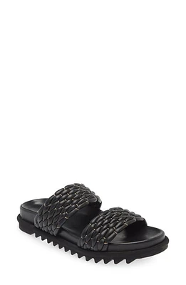 Dries Van Noten Woven Slide Sandal Qu112 Black900 at Nordstrom,