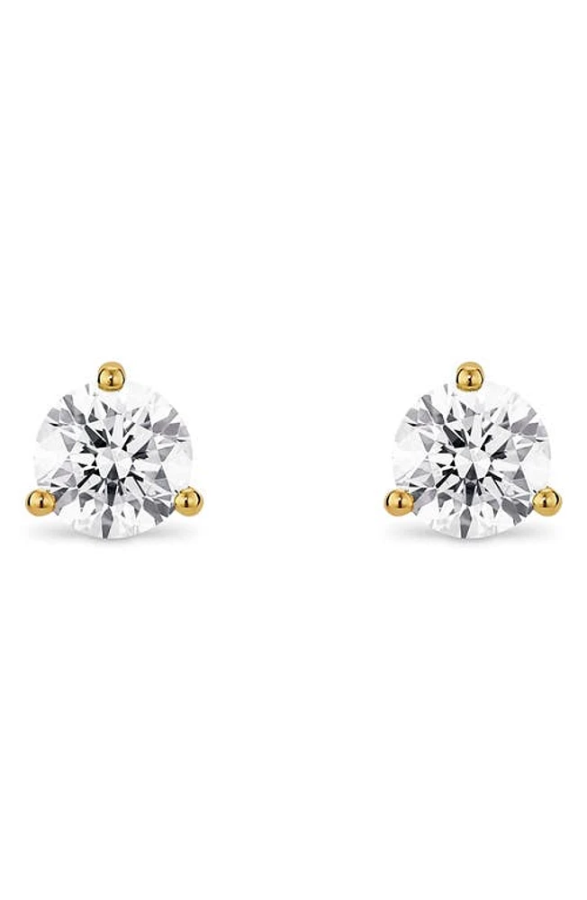 LIGHTBOX -Carat Round Lab Grown Diamond Stud Earrings in White/14K White Gold at Nordstrom