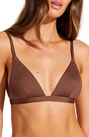 Vitamin A Moss Triangle Bikini Top Mocha Ecolux at Nordstrom,