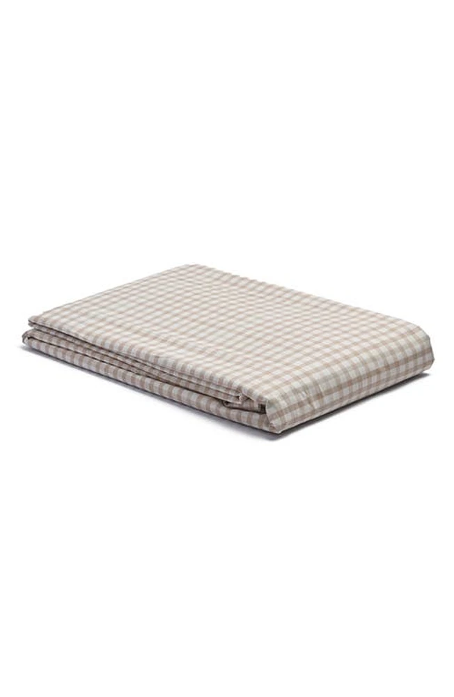 PIGLET IN BED Gingham Percale Duvet Cover in Cafe Au Lait at Nordstrom