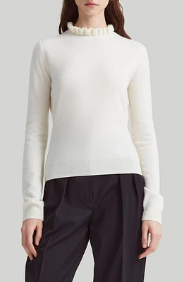 Altuzarra Circo Ruffle Neck Cashmere Sweater Ivory at Nordstrom,