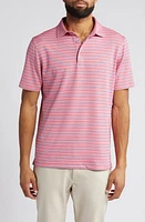 Scott Barber Shaded Stripe Technical Jersey Polo Nantucket Red at Nordstrom,