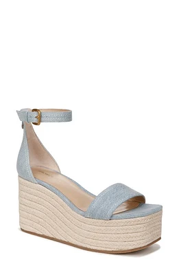 Veronica Beard Gianna Platform Wedge Sandal Vista Blue at Nordstrom,