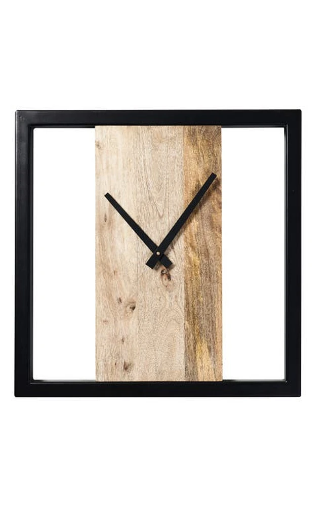 Renwil Sanna Wood Wall Clock in Matte Black at Nordstrom