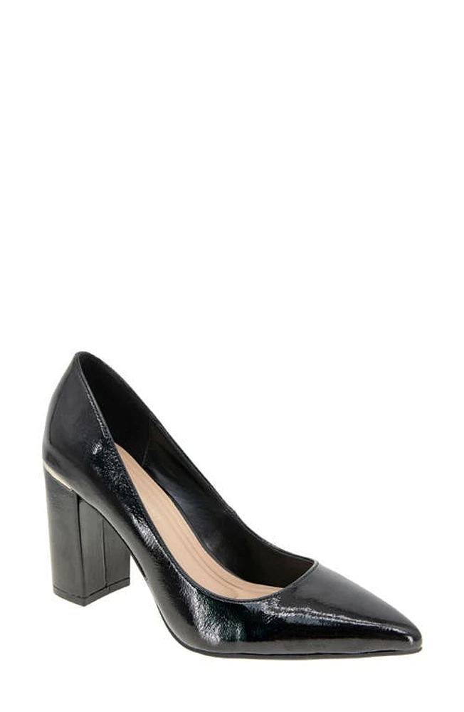 bcbg Midana Pointed Toe Pump Black Patent at Nordstrom,