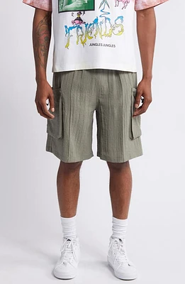 JUNGLES Oversize Cargo Shorts Sage at Nordstrom,