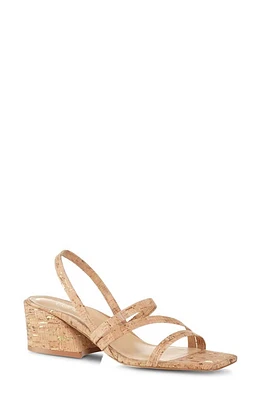 MARION PARKE Mitzi 50 Water Resistant Block Heel Slingback Sandal Gold Speckled Cork at Nordstrom,