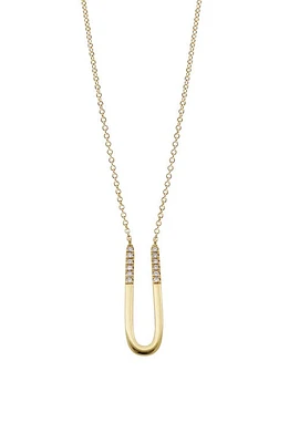 Bony Levy Diamond Initial Pendant Necklace in Gold-U at Nordstrom