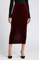 Open Edit Velour Maxi Skirt at Nordstrom,