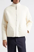 Jil Sander Reversible Fleece Jacket Eggshell at Nordstrom,