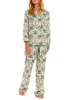 The Lazy Poet Emma Hamsa Blessing Linen Pajamas Green at Nordstrom,