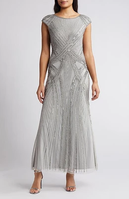 Pisarro Nights Embellished Cap Sleeve Gown at Nordstrom,