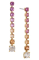 Nadri Cubic Zirconia Linear Drop Earrings in Gold at Nordstrom