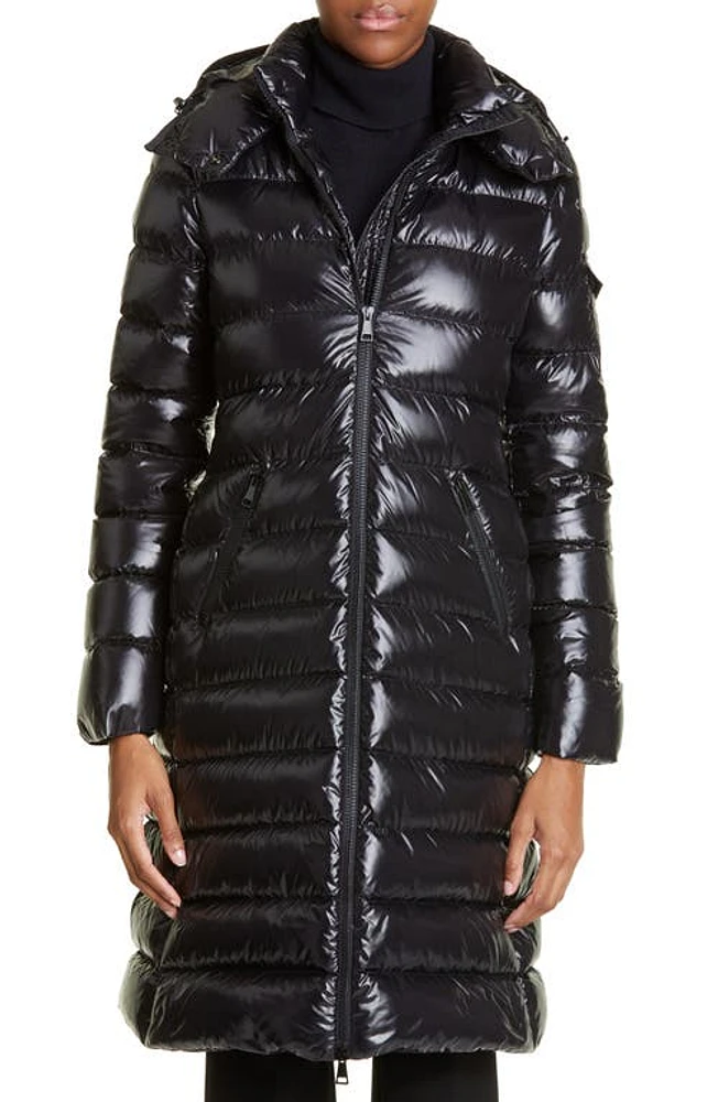 Moncler Moka Quilted Down Long Parka Black at Nordstrom