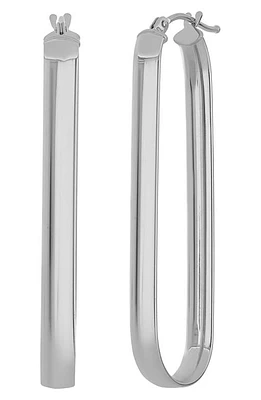 Bony Levy Katharine 14K Gold Linear Hoop Earrings in 14K White Gold at Nordstrom