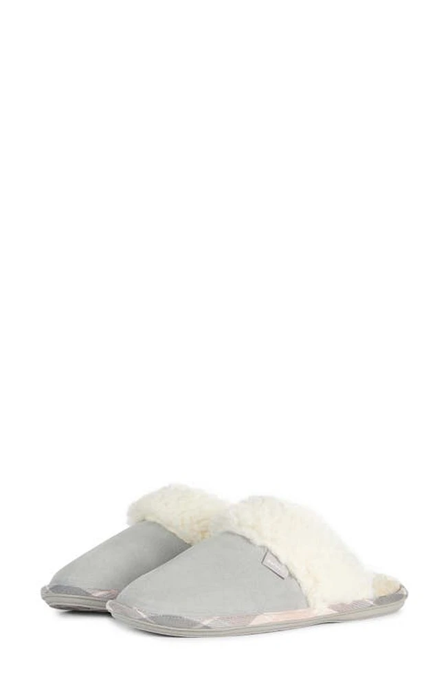 Barbour Lydia Faux Fur Slipper Grey Suede at Nordstrom,