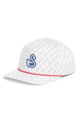 Swannies Ryan Golf Club Print Snapback Golf Hat in White at Nordstrom