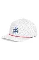 Swannies Ryan Golf Club Print Snapback Golf Hat in White at Nordstrom