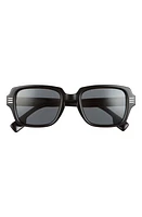 burberry 51mm Rectangular Sunglasses in Black/Dark Grey at Nordstrom