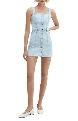 MANGO Denim Minidress in Light Blue at Nordstrom, Size 6