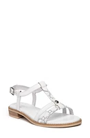 NeroGiardini Logo T-Strap Sandal White at Nordstrom,